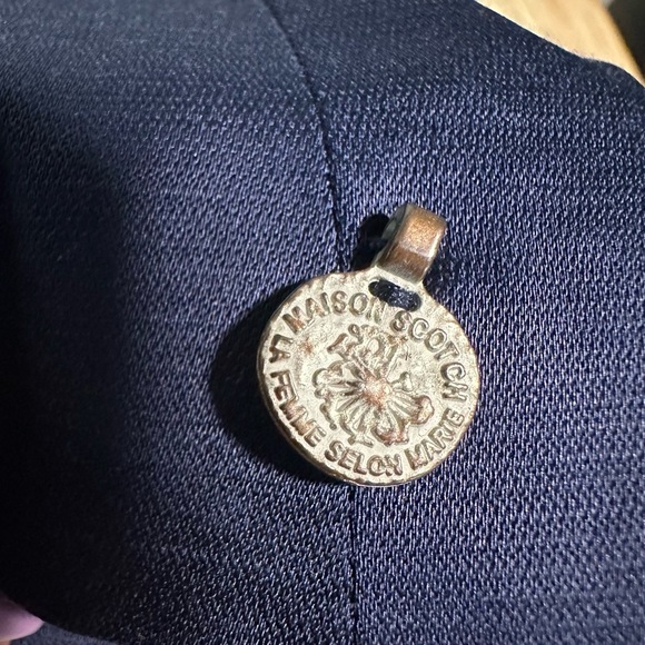 Maison Scotch Double Breasted Blazer SZ 2 Navy Blue Anchor Buttons Classic GUC - Picture 6 of 10